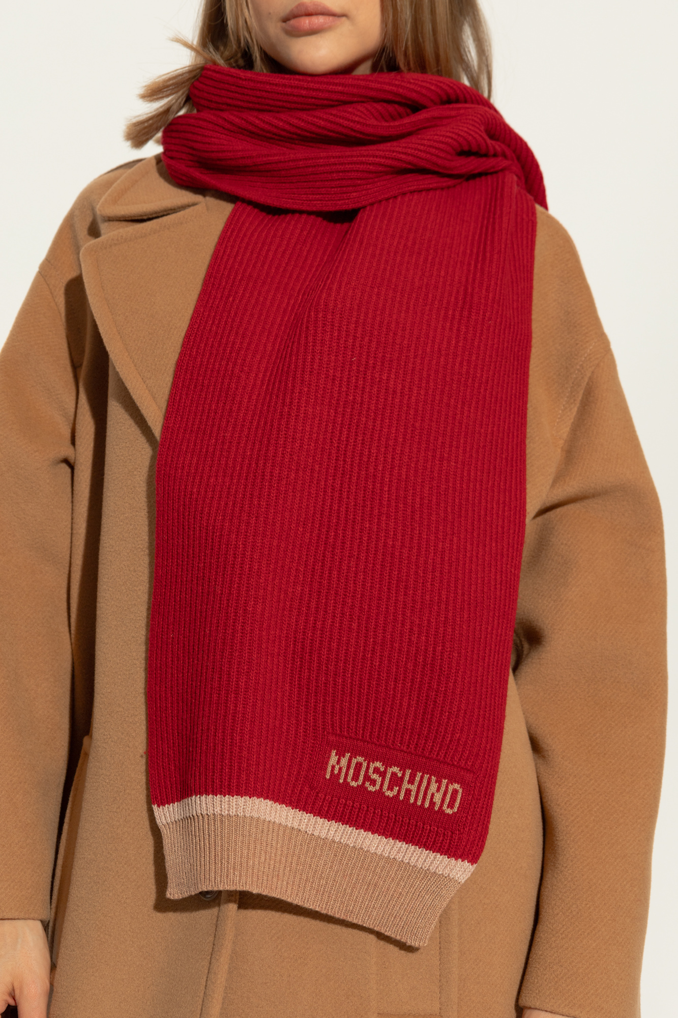 Moschino shops merino wool scarf